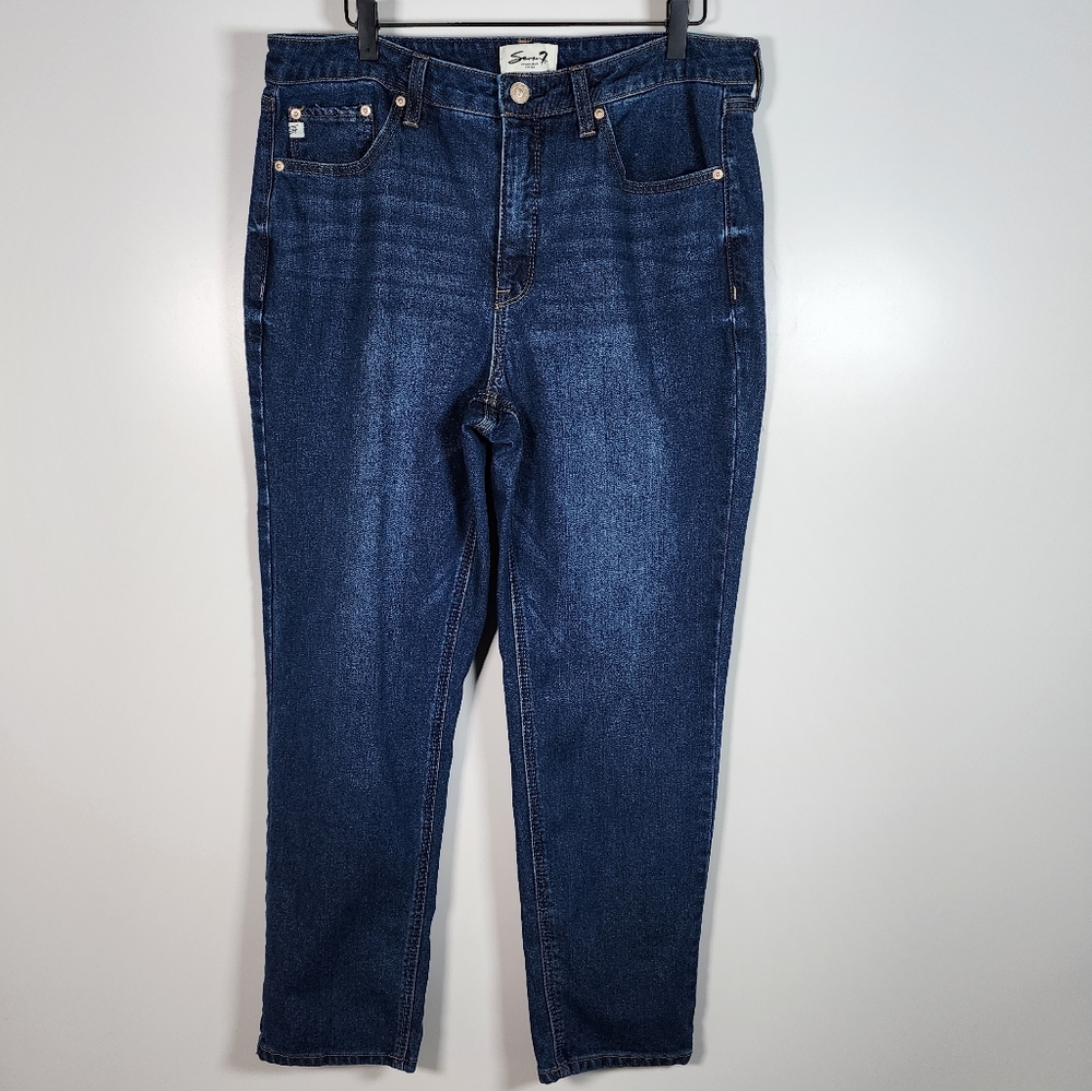 Seven7 Jeans Dark Wash Straight Fit Jeans Size 12